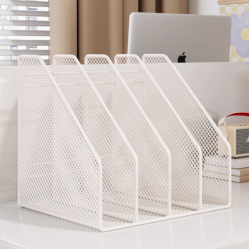 金属文件夹收纳盒文件收纳架办公室桌面悬挂置物架文件筐办公用品