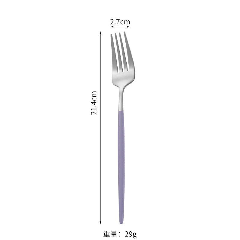 Cuchillo de filete occidental, tenedor, cuchara de postre Vajilla transfronteriza de 4 piezas Amazon Acero inoxidable portugués cuchillo, tenedor y traje de cuchara