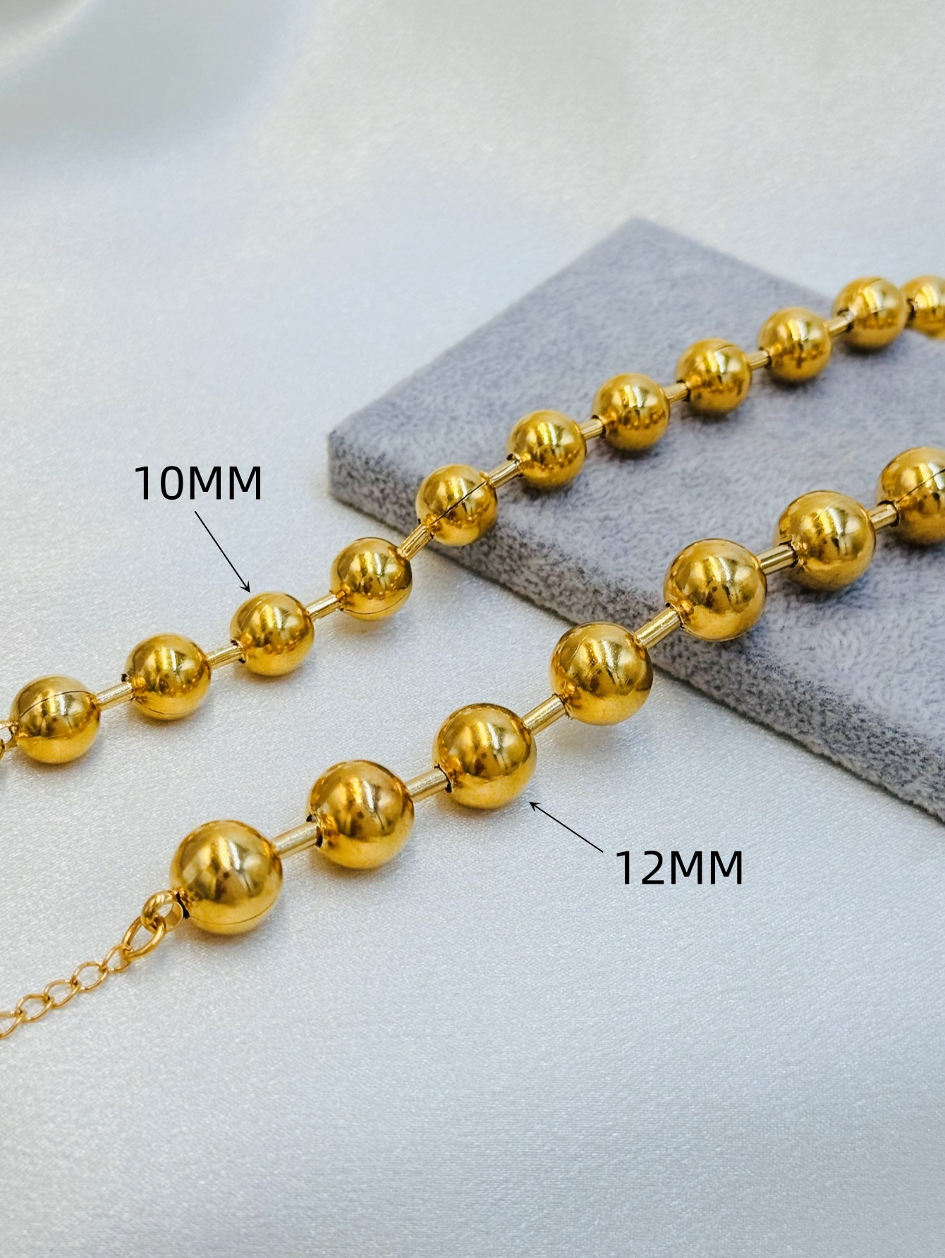 All Seasons Season Vacation Classic Style Solid Color 304 Stainless Steel Ball Chain Bracelets In Bulk