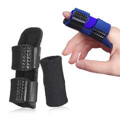 Adjustable finger splint aluminum strip support knitted basketball sports finger guard splint elastic breathable set