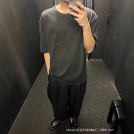 高版本MM6家26早春新款数字刺绣印花短袖个性百搭通勤男女同款T恤