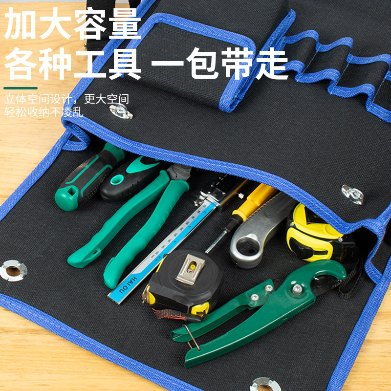 Fábrica al por mayor gran lienzo resistente al desgaste kit Protección Laboral mantenimiento electricista bolso de hombro kit multifuncional