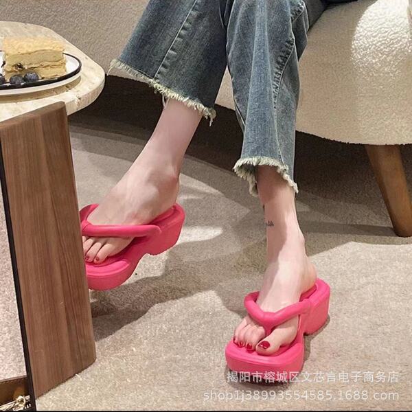flip flops platform wedge heel