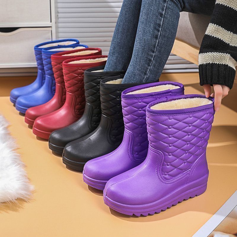 2025 invierno botas de nieve de lana impermeables zapatos de nieve impermeables EVA botas cálidas ligeras antideslizantes image 2