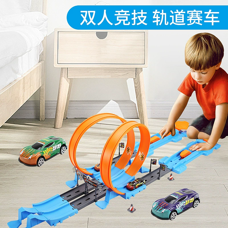 Металлическая игрушечная машина для мальчиков, гоночная машина на рельсах, метро,
