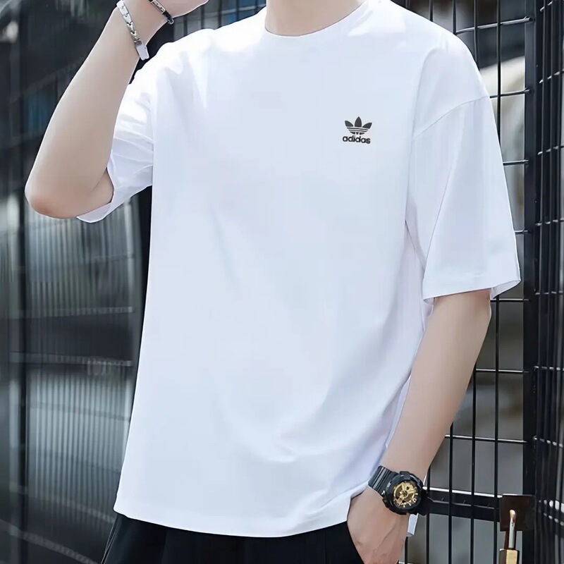 Outlet Discount Adidas Couple's T-Shirt Short-Sleeve Top Sports Embroidered Trefoil Short-Sleeve T-Shirt Cross-Border Foreign Trade Top Outlet Discount Adidas Couple's T-Shirt Short-Sleeve Top Sports Embroidered Trefoil Short-Sleeve T-Shirt Cross-Border Foreign Trade Top