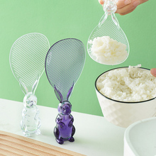 可站立式兔子饭勺不粘米透明饭勺子厨房用具盛饭匙创意轻奢打饭勺