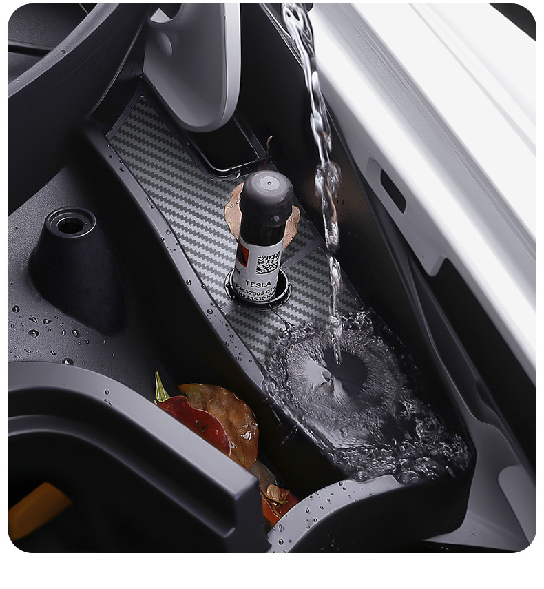 Suitable for Tesla's New Version Modely Six-Seater Version Yl Front Trunk Cabin Anti-Blocking Cover Gutter Modification Parts