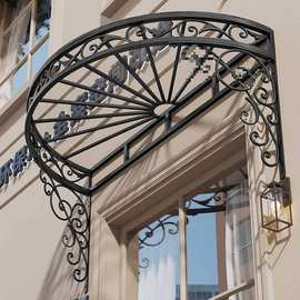 欧式铁艺雨棚户外庭院露台窗户遮阳棚阳台用屋檐门头防雨搭垒德株