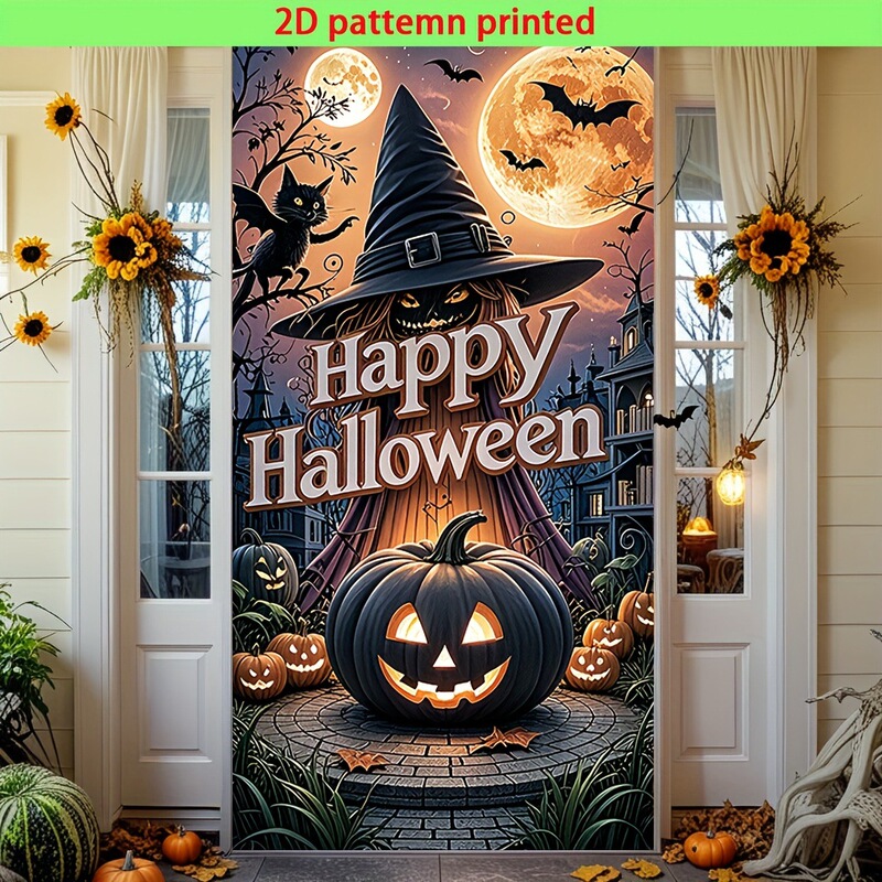 Yiwu Jit Delivery Halloween Pumpkin Door Curtain Backdrop Temu Hot Item Shein Amazon Etsy Amazon