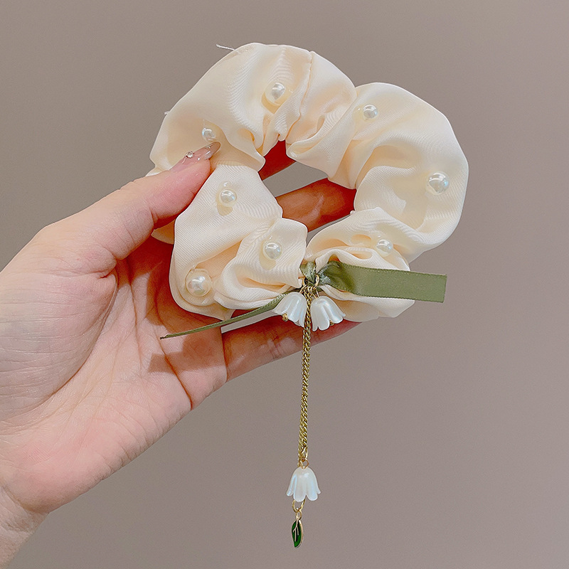 Hermoso, alto valor de la cara, anillo de cabello de intestino grueso de alta calidad, correa de goma francesa, cuerda de cabeza fresca y elástica, cuerda de cabello grande.