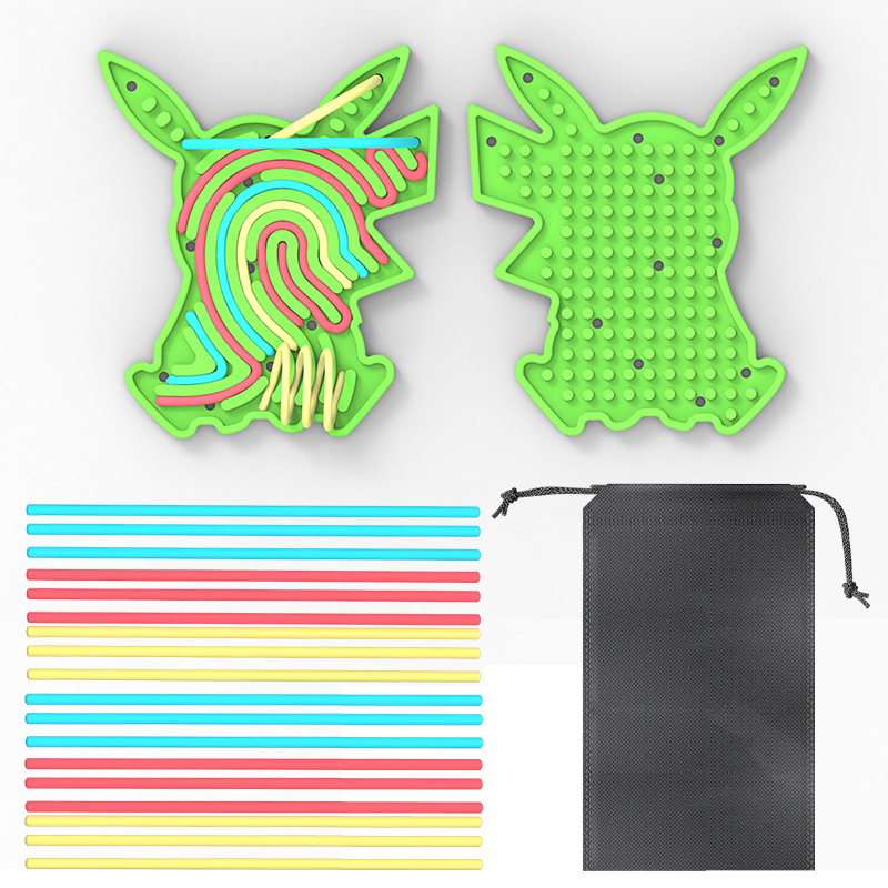 Transfronterizos Hot Vending Junta de actividad sensorial Junta de actividad de silicona en forma de conejo