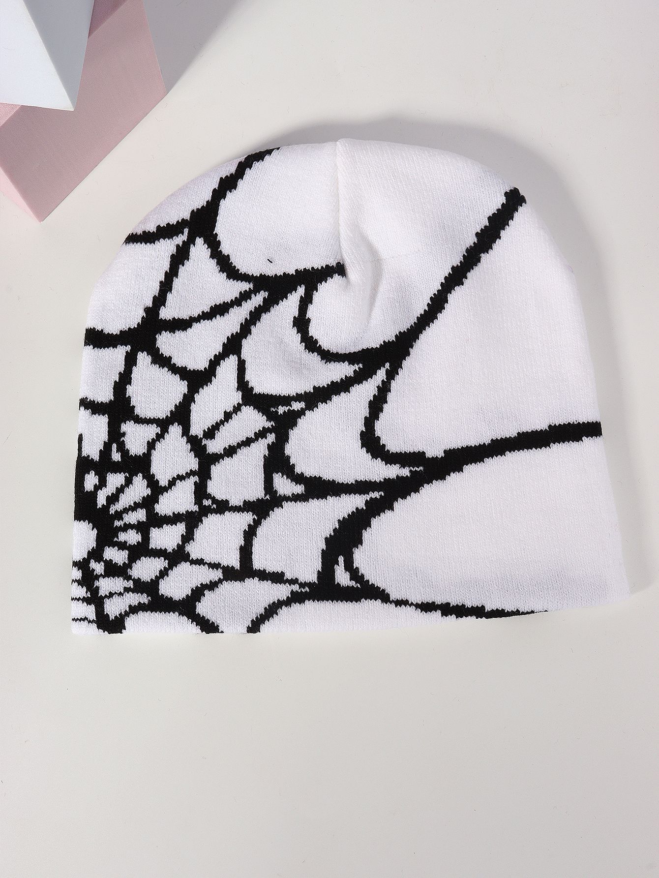Nový pulovrový klobouk prodávaný za tepla, žakárový pletený klobouk Spider Web Jacquard v Evropě a Americe, pánská a dámská teplá čepice, studená čepice, zimní čepice_voghion.com