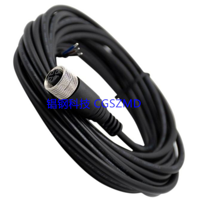 M12 Cable Connector, 5m Plug 3 Poles   M12 电缆连接器5米线