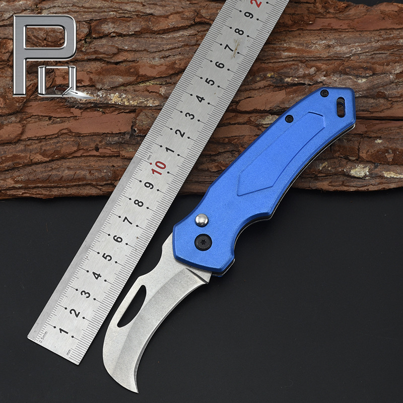 厂家批发不锈钢折叠电工刀户外弯刃多用途剥线切割刀电工刀