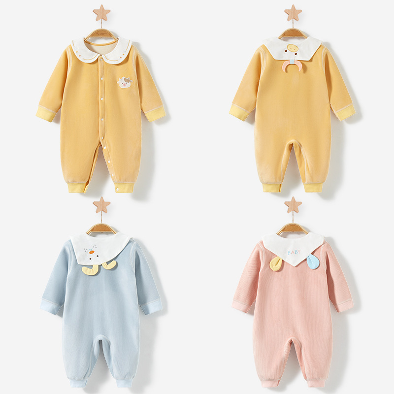 Mono para bebé para primavera, otoño e invierno, forrado con forro polar cálido para uso en exteriores, ropa de invierno unisex, conjunto de pelele para recién nacido, ropa de bebé.