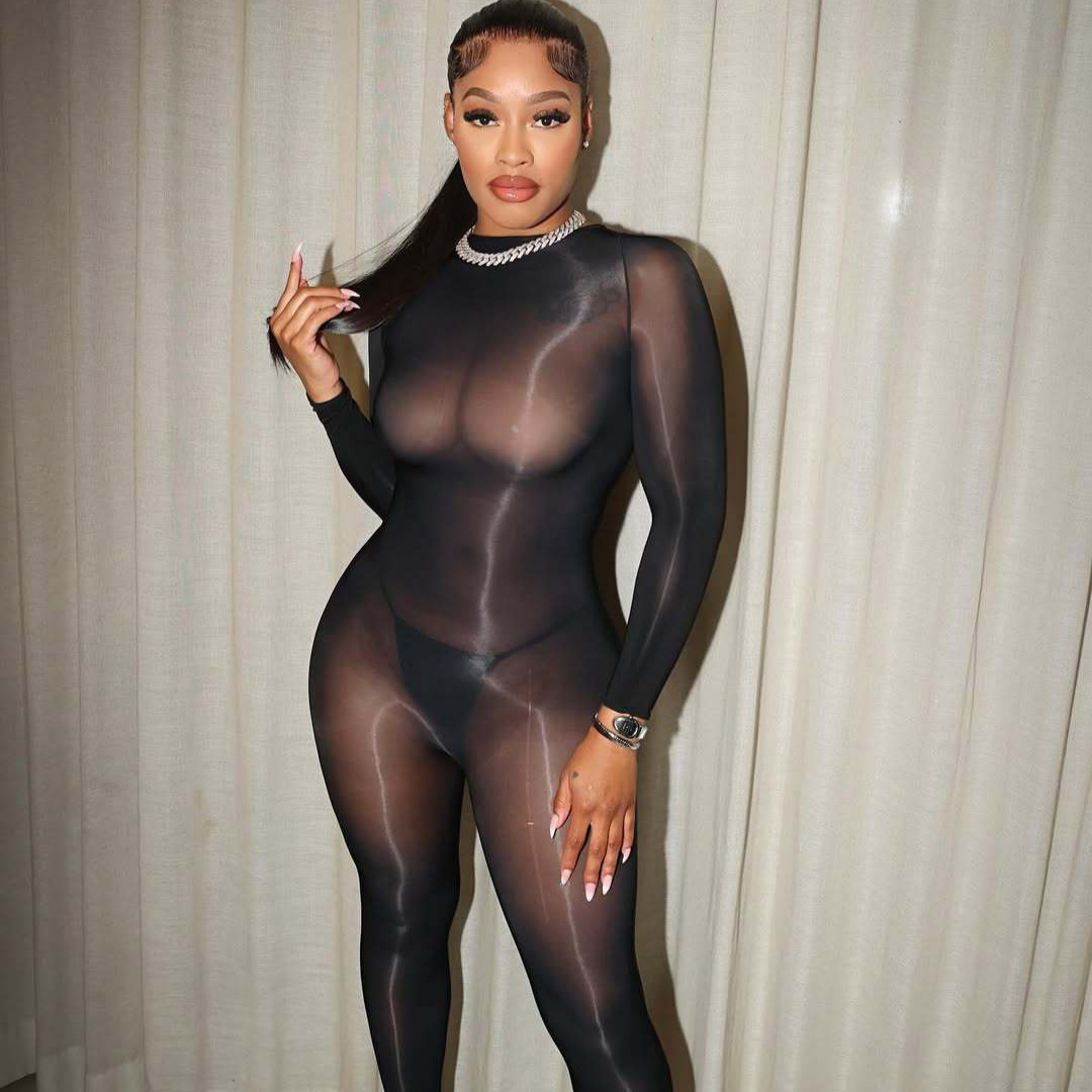 Ff1454 Sexy Shiny One-Piece Stockings See-Through Tight-Fitting Silky Seamless Erotic Bodysuit Tight-Fitting Seductive Style