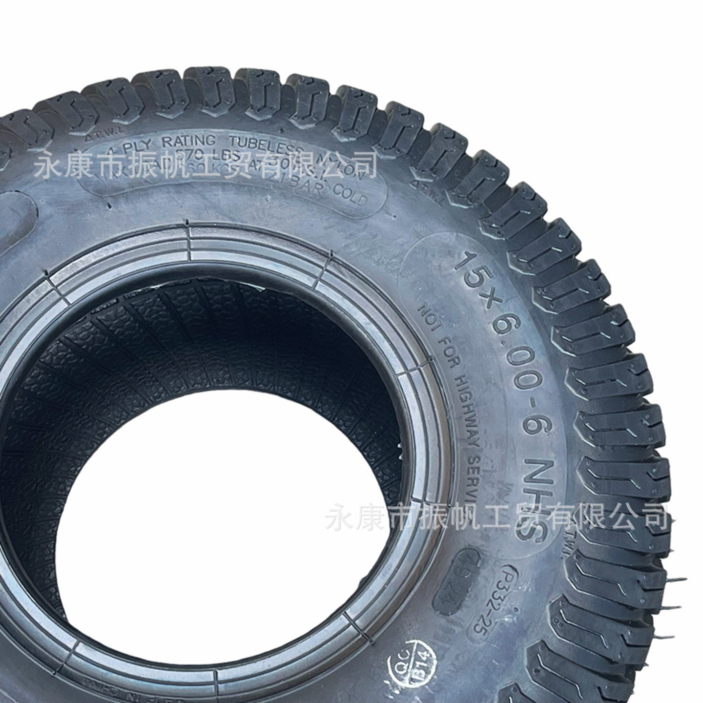 15X6.00-6 Vacuum Tire 15inch Lawn Mower Tire Thickened Inflatable Vacuum Tire 6inch Wheel Hub Accessories
