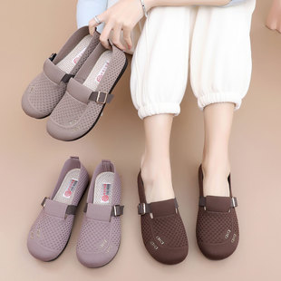 飞织一脚蹬女鞋