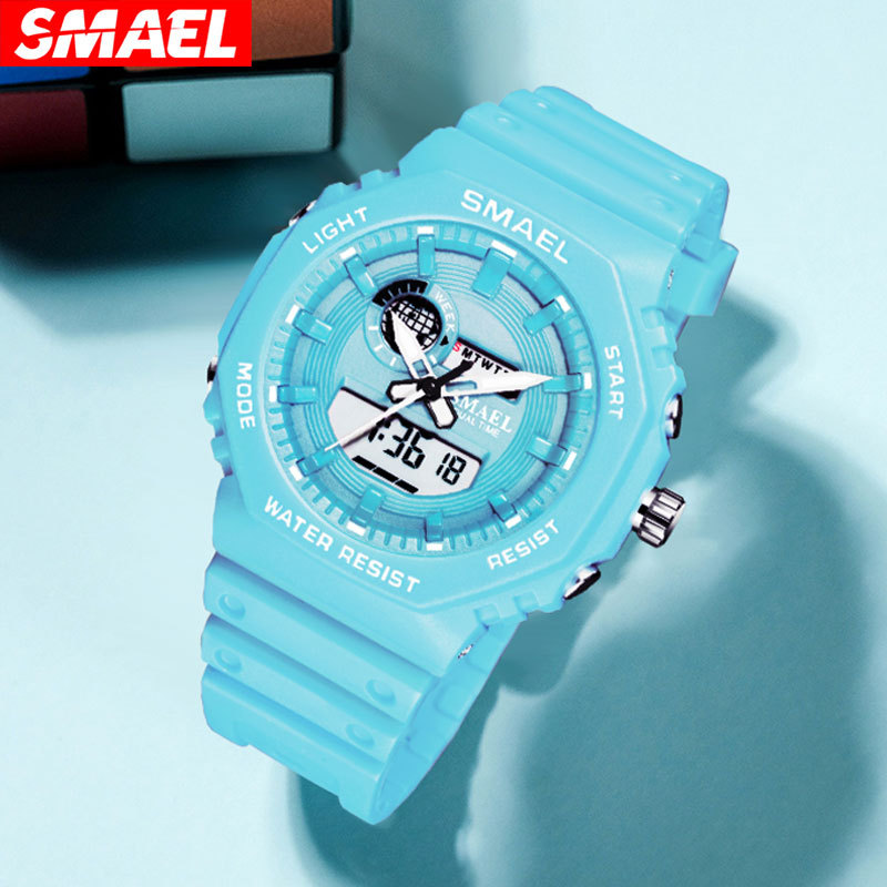 SMAEL 8037 Electric watch for female students High beauty candy color waterproof multi-function electronic watch_voghion.com