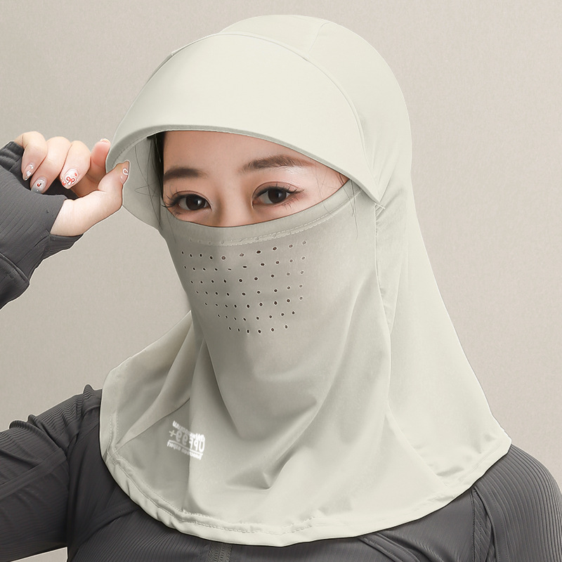 全脸遮阳帽子女夏季防晒帽防紫外线户外骑行护颈面罩太阳帽