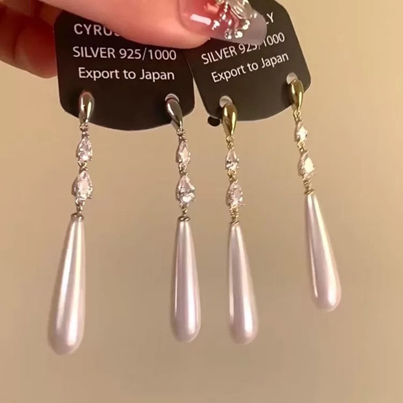 水滴新中式耳环女2024新款爆款长款耳坠轻奢高级感小众设计耳钉