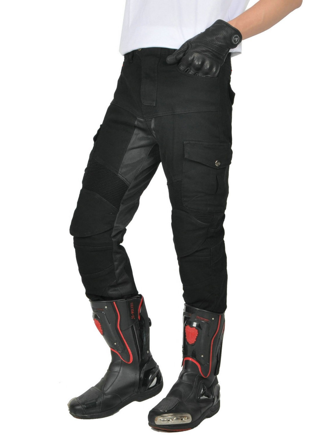 2025 verano motociclismo jeans pantalones de carreras con protector anti-caída ciclismo pantalones de motociclismo protector silicona