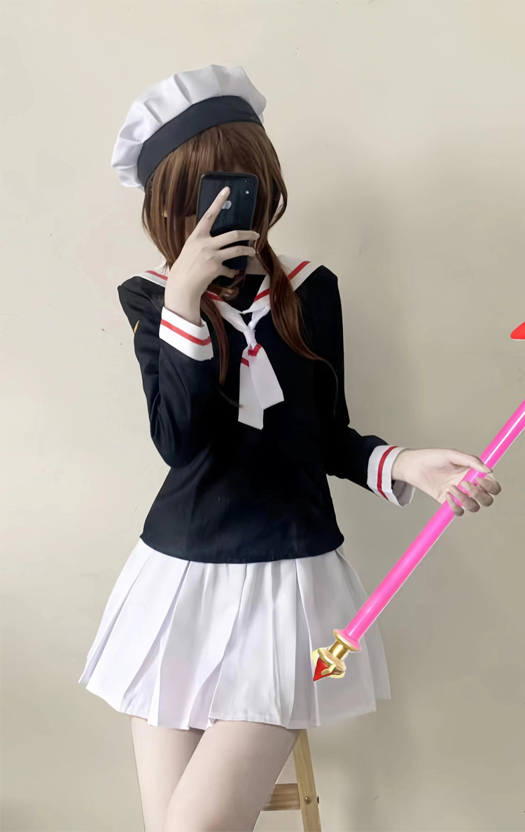 百变小樱 摩卡少女樱 木之本樱 COS服知世cosplay服装水手服校服-阿里巴巴