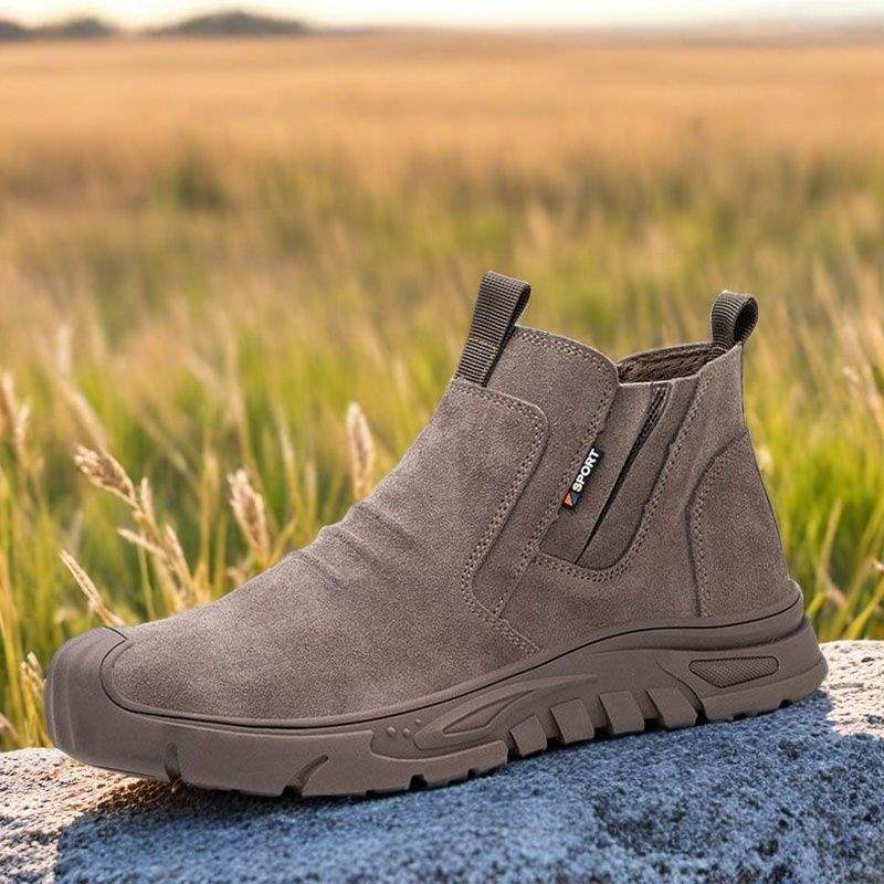 实心底劳保鞋男钢包头防砸防刺穿轻便夏季透气防烫电焊工作鞋