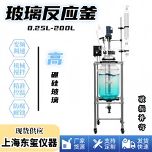 东玺仪器双层玻璃反应釜实验室电加热真空夹套高温萃取搅拌20/30L