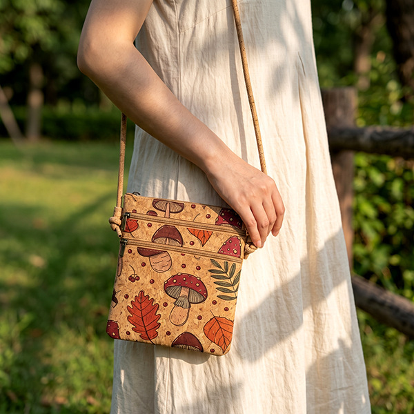 Bohemian Style Cork Phone Storage Bag for Women, Crossbody Bag with Adjustable Shoulder Strap, Bark Cork Bag Bohemian Style Cork Phone Storage Bag for Women, Crossbody Bag with Adjustable Shoulder Strap, Bark Cork Bag