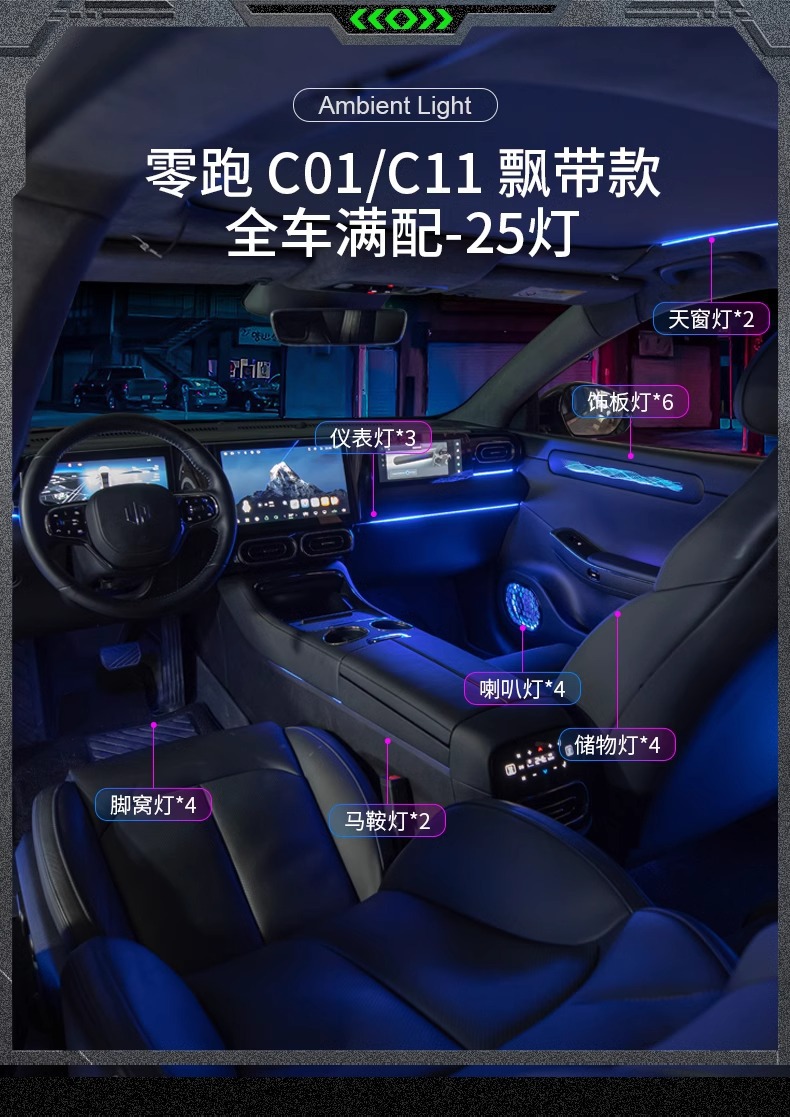 Zero run atmosphere lamp zero run c11 atmosphere lamp zero run c01 atmosphere lamp car interior atmosphere lamp modification