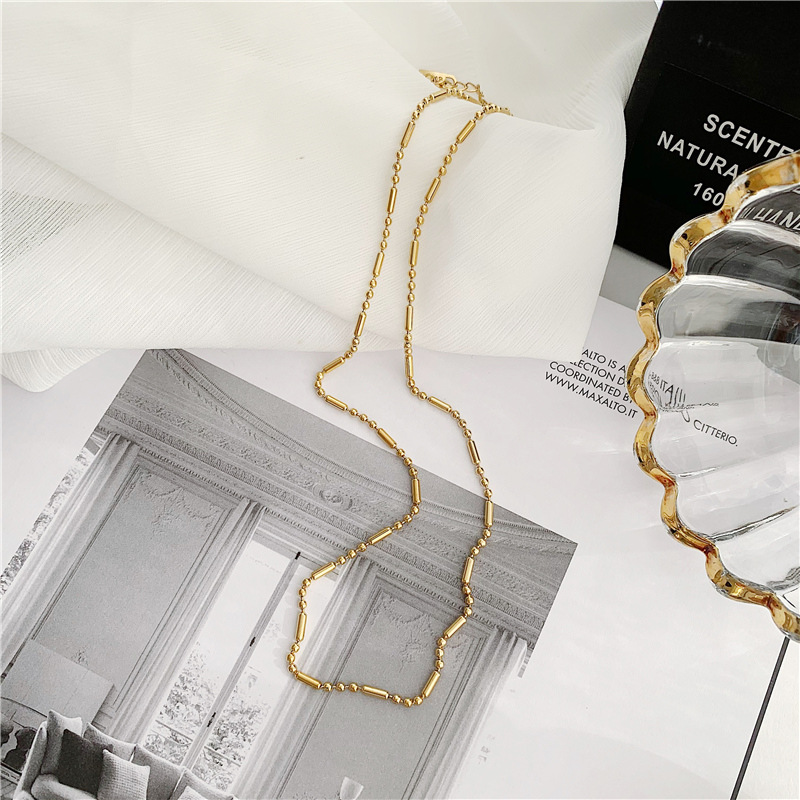 Wholesale Ig Style Modern Style Solid Color Titanium Steel Plating Necklace display picture 4