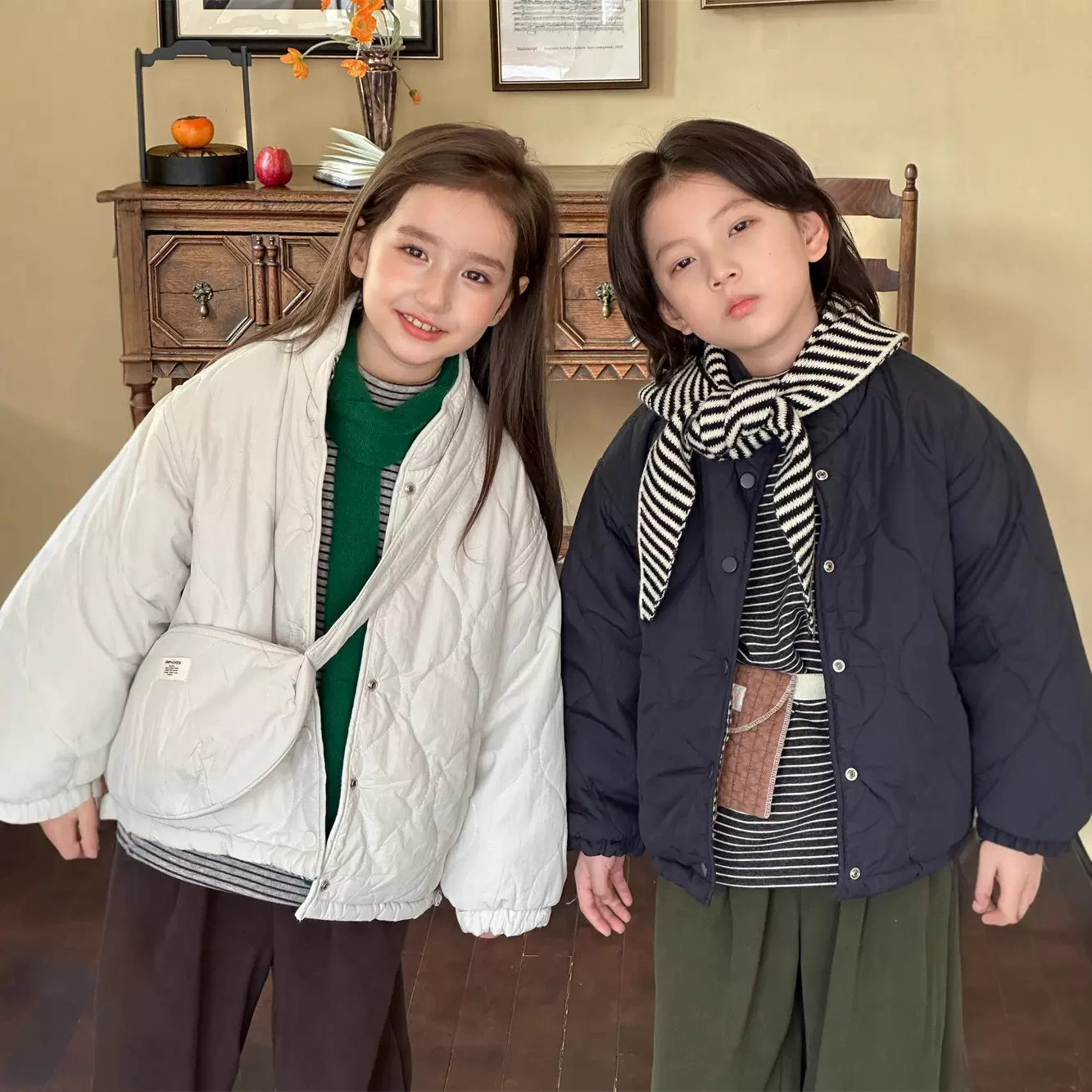 儿童棉衣2025冬季新款韩版男童两面穿加棉加厚外套男童绗棉棉衣潮