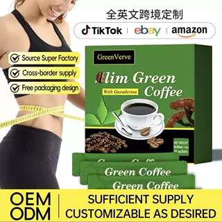跨境出口现货weightlosscoffee灵芝绿咖啡SlimGreenCoffee速溶