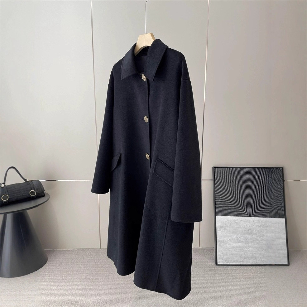 Domestic Product Lao Nai! Cabinet 1.5W+! Loose Lapel Double-Sided Cashmere Woolen Outwear Jacket 2025 Winter New Style