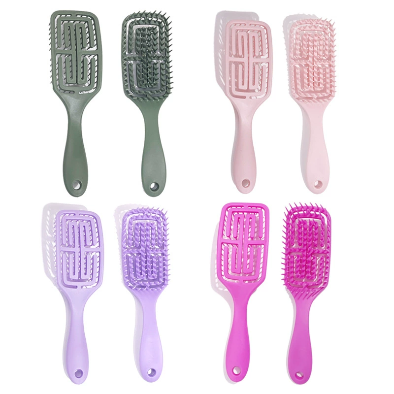 Scalp Massage Brush, Soft Bristles Ventilated Paddle, Ergonomic Handle, Multiple Colors