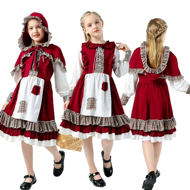 Красная Шапочка, красный костюм, косплей, семейный стиль