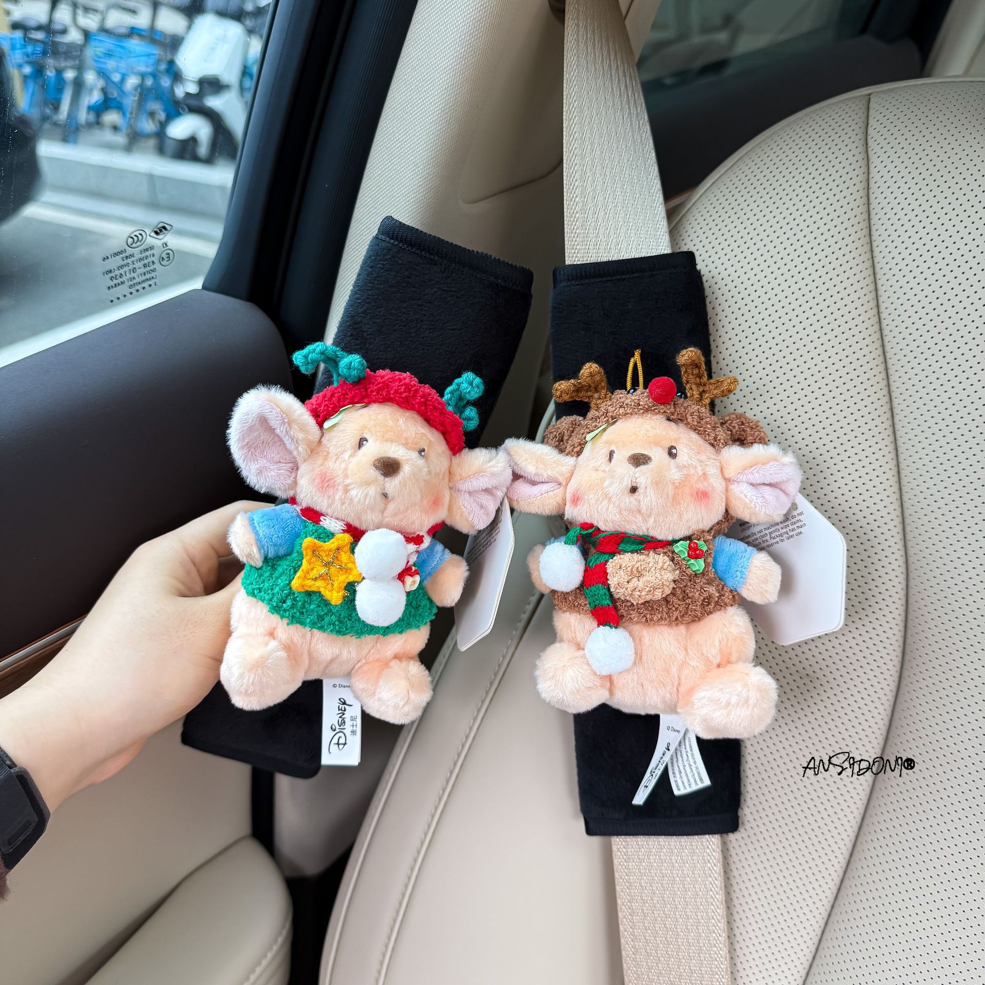 Authentic Baimei Forest Little Bean Flower Car Seatbelt Shoulder Pad Car Interior Decoration Anti-Neck Strain Car Decoration