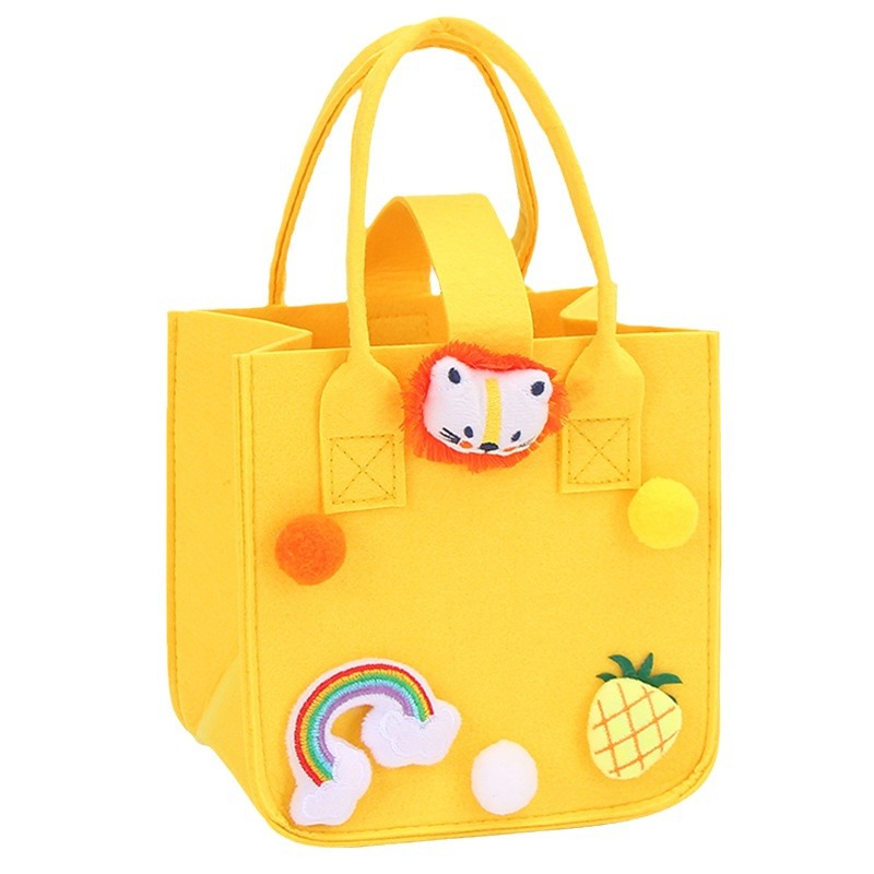 Bolsa de Fieltro Popular de Fábrica, Bolsa de Fieltro de Dibujos Animados, Bolsa de Regalo Roja, Bolsa de Almacenamiento Publicitaria