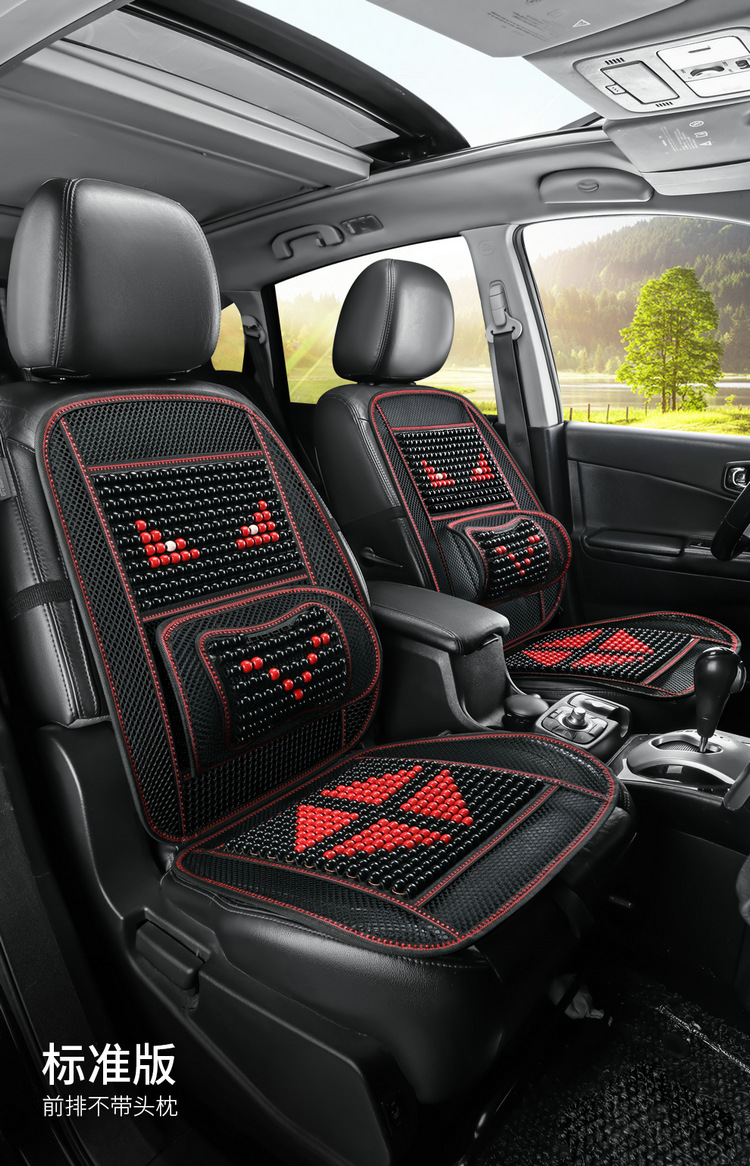 Wooden Bead Cooling Mat Summer Car Seat Cushion Single Piece Universal for Truck Driver and Passenger Breathable Seat Cushion Manufacturer Wholesale Dropshipping