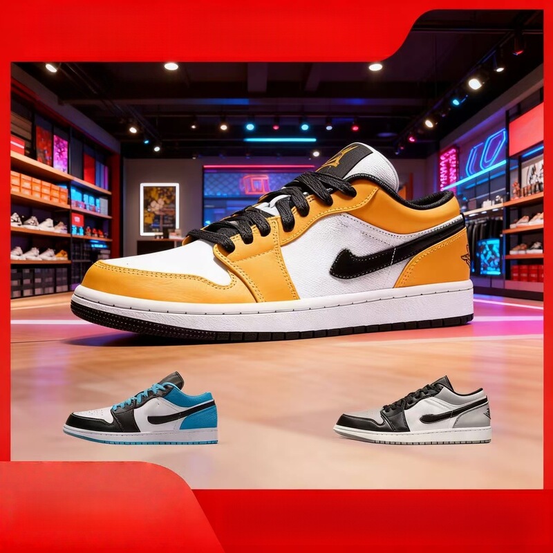 Putian Foreign Trade Aj1 Pure Original Men's Low-Top Casual Sports Shoes Training Basketball Shoes Comfortable Versatile Retro Sneakers