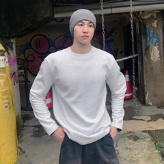 cleanfit黑色正肩长袖t恤男秋季内搭叠穿打底衫美式复古重磅卫衣