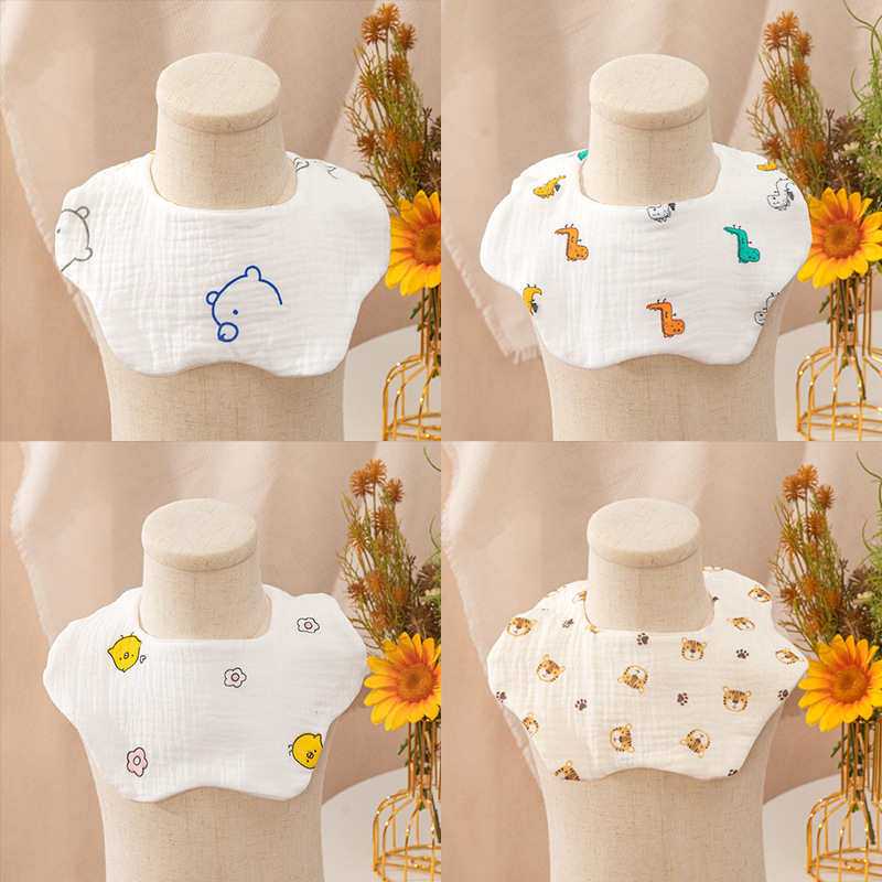 Verano insinswind 360 grados pétalos delvisto toallas de saliva recién nacidos bebés clase A algodón 6 capas de gaza delvisto bebé