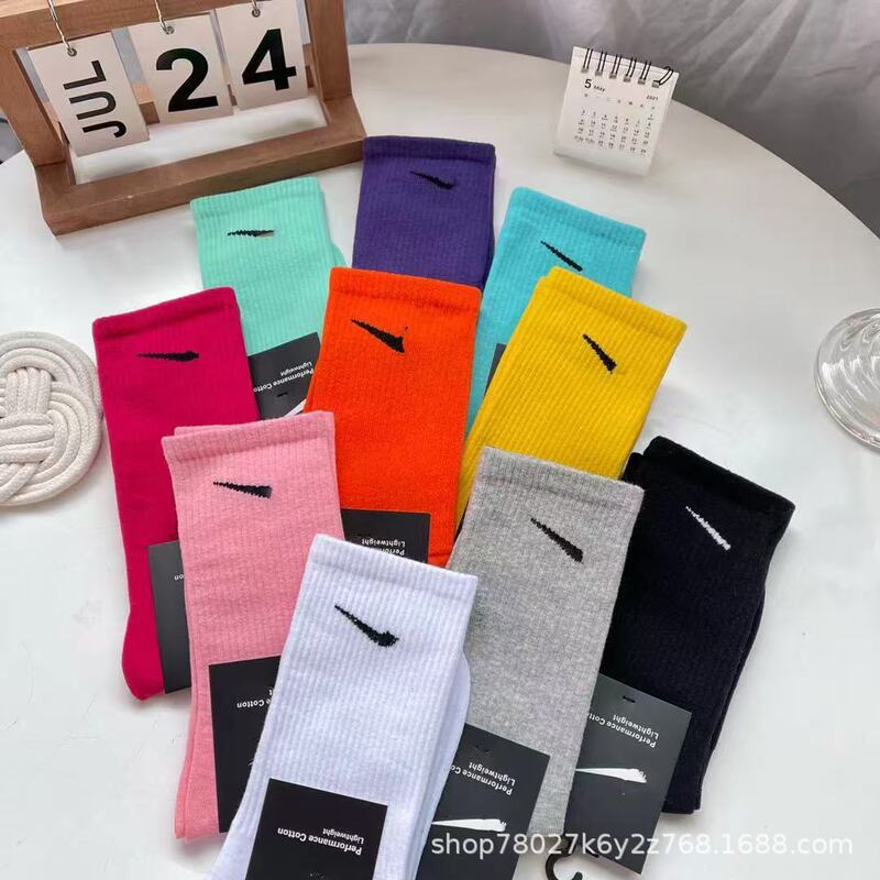 Suwan Nikester Socks, Stockings, All Year Round, Medium and Short Tube Socks for Men and Women, Candy-Colored Trendy Couple Matchinging