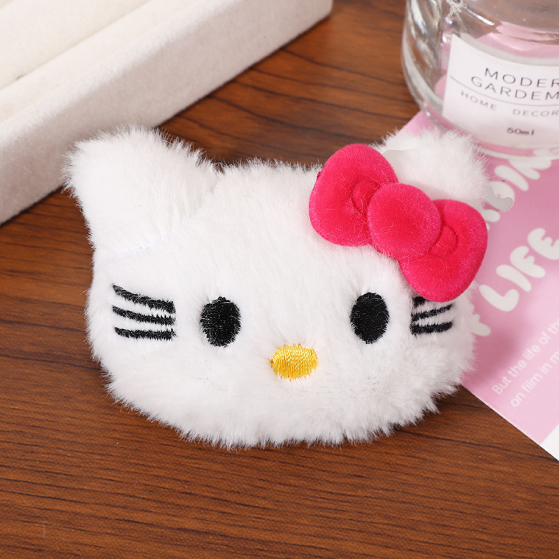 KT猫毛绒玩偶公仔卡通DIY小猫鞋花辅料创意可爱kitty胸针发夹配件|undefined
