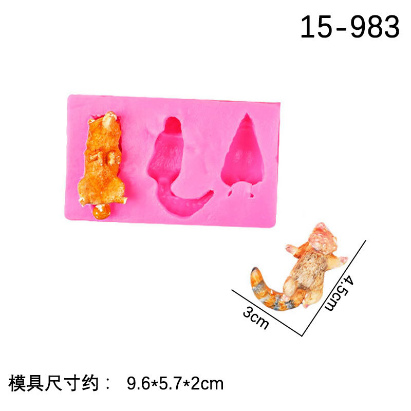 Serie animal perro bulldog gato fondant cake silicona molde DIY joyería hecha a mano llavero Decoración