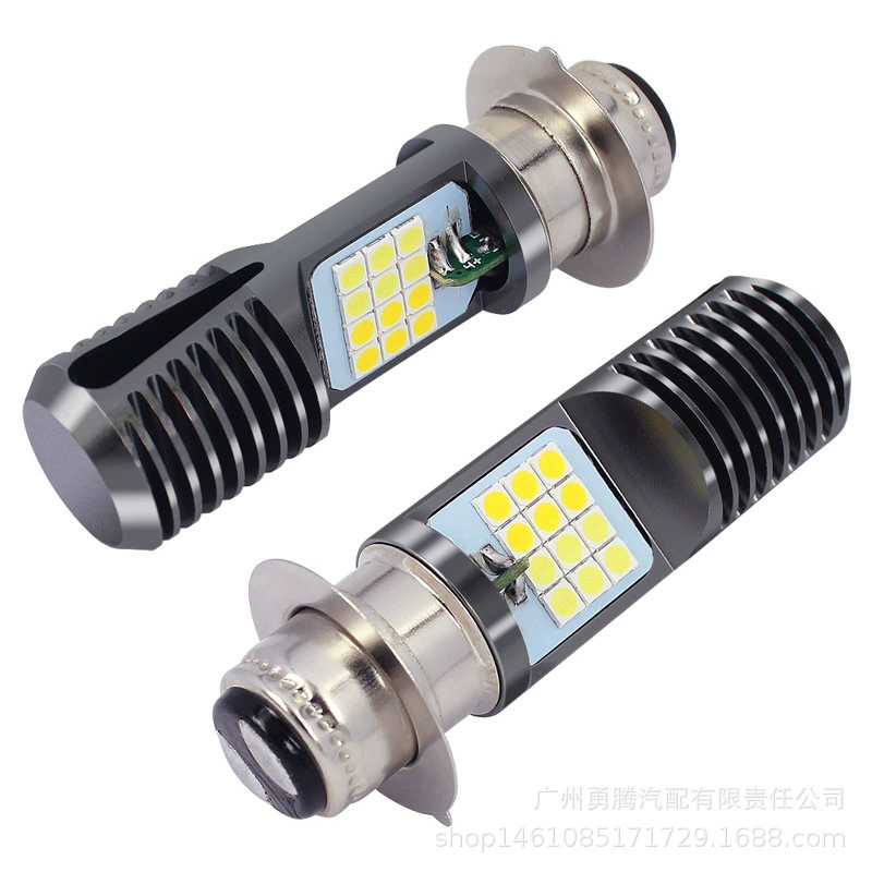 Передняя фара мотоцикла H4 BA20D PX15D 3030 24smd мощная, яркая светодиодная фара мотоцикла
