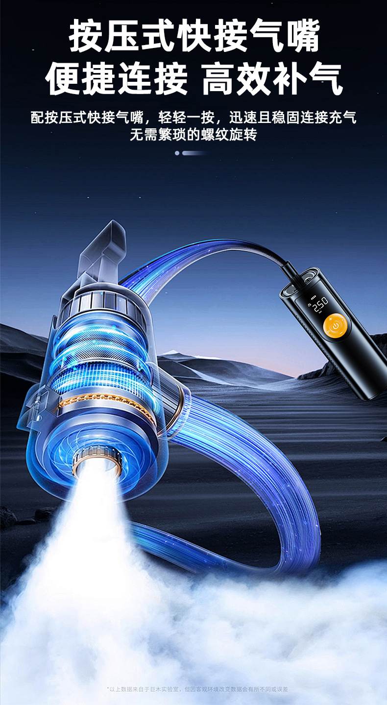 Car-mounted wireless air pump, electric bicycle sports ball inflator, car electric tire inflator, car air pump
