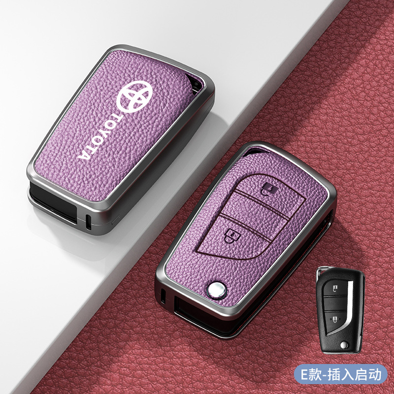 유형 E 아연 합금 쉘, 2버튼 삽입, Xiaguang 보라색 단일 쉘